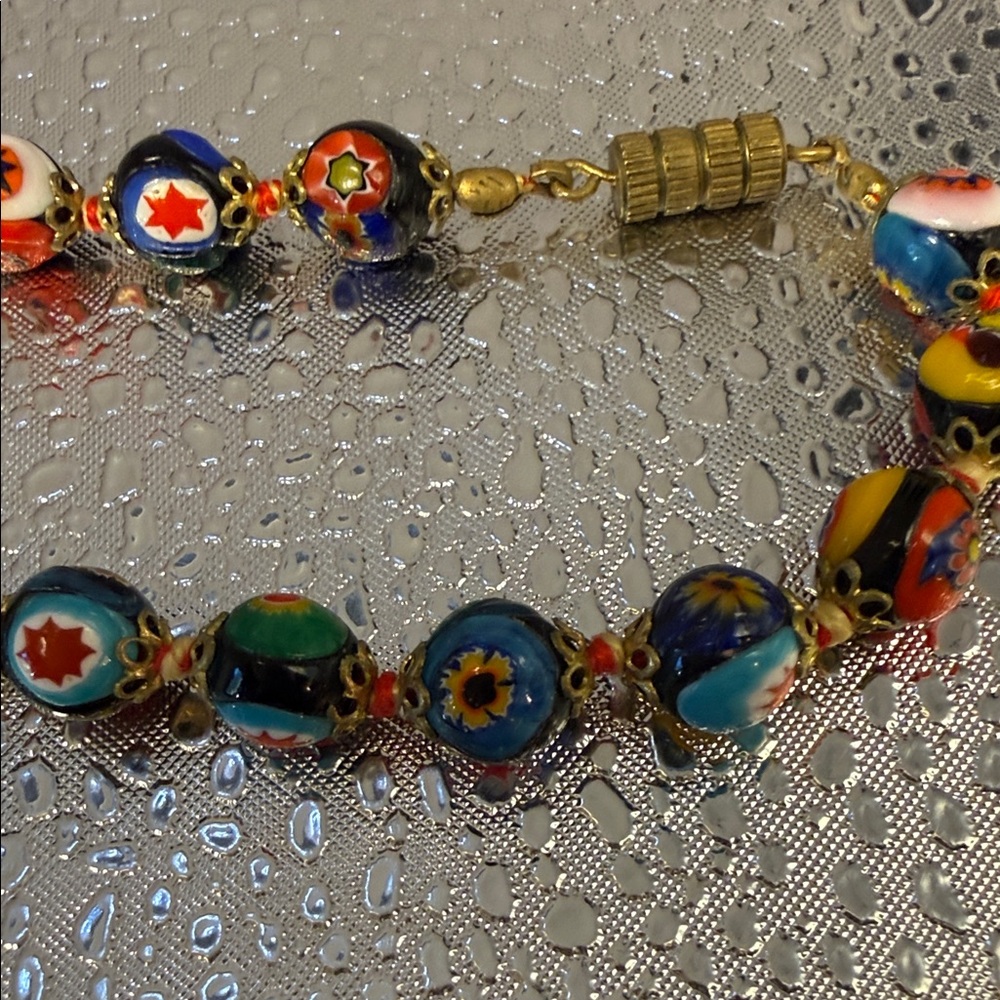Vintage Venetian Marano Glass Colorful Beaded Necklace - Picture 13 of 13